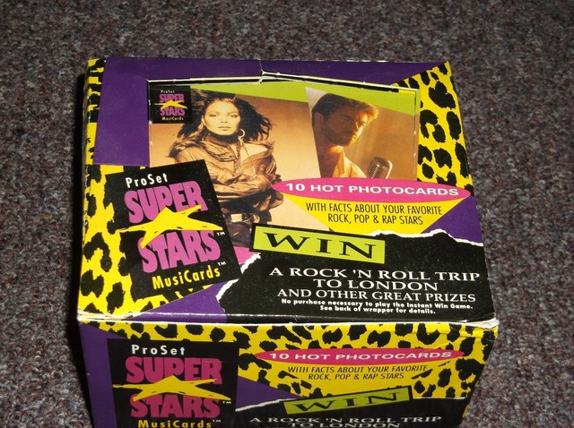 Pro Set Superstars MusiCards 1991 Box And Cards Opened EBay