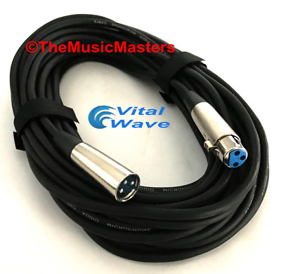 30ft XLR Microphone Audio Cable M-F Mic Extension Amp Powered Speaker Wire VWLTW