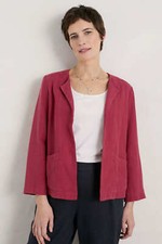 Seasalt Women's Jacket - Red Country House Linen Jacket - Regular - Maple