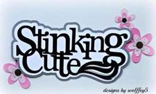 CRAFTECAFE CUTE BABY KID TITLE premade paper piecing scrapbook die cut WOLFFEY5