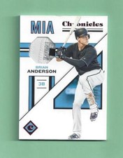  2019 Panini Chronicles Swatches Red #24 Brian Anderson serial #8/10 - Marlins