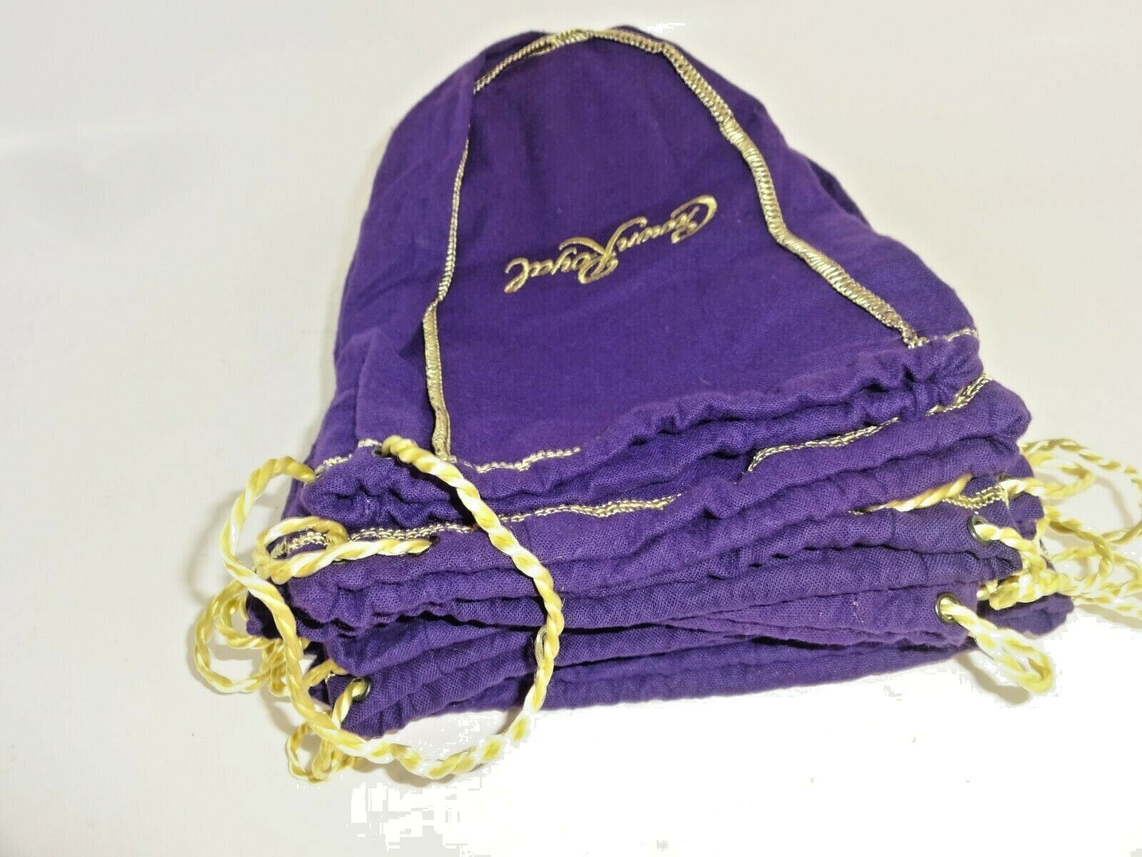 Lot of 12 Crown Royal 750ml / 1 liter Med Size Purple Drawstring Bags 8-9&q...
