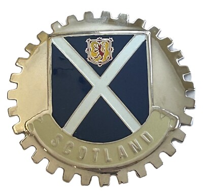 Scotland Scottish Flag Car Truck Black Round Grill Badge 3.5" Grille Chrome Emblem - Canada - View #11