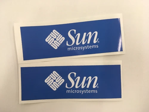 sun microsystems laptop sticker 15x5 cm vintage sticker logo desktop server