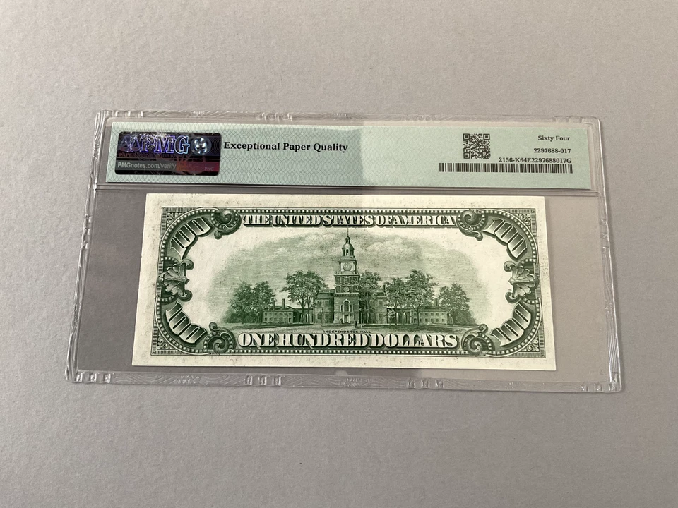 U.S. 100 Dollars 1934D FR-2156-K (KA Block)  PMG 64 EPQ - See Below - Image 4 of 4