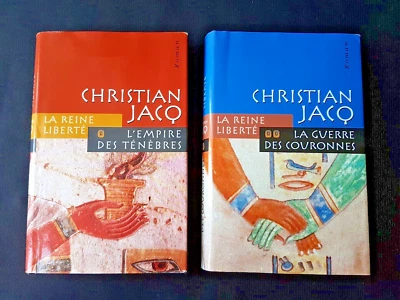 Christian Jacq - La reine liberté tomes 1 et 2 - Grand formats bon état. - Photo 1/3