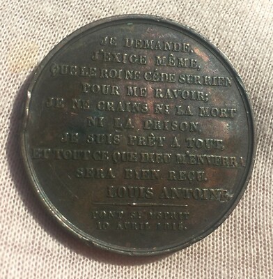 France Médaille Louis-Antoine d'Artois duc d'Angoulême déclaration de