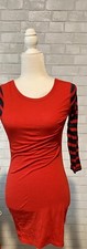 Express Red Striped Tshirt Dress XS 