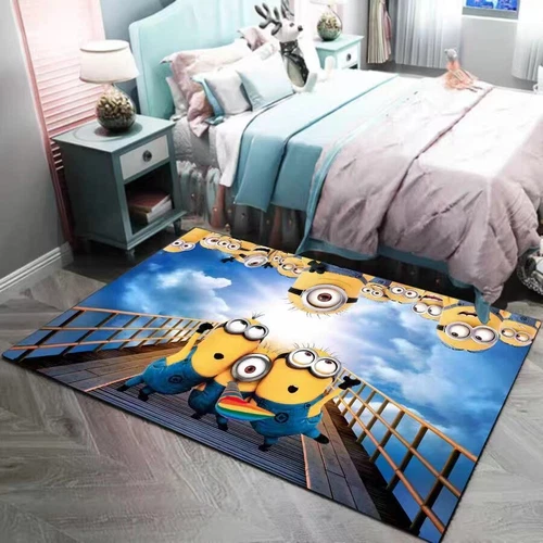 Alfombra Minions 3D Niño Niña Alfombrillas Dormitorio Alfombrilla Puerta Niños Alfombrilla 3D - Imagen 8 de 10