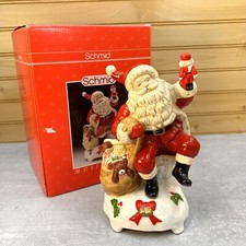 Vintage Schmid Music Box Kris Kringle’s Jingles 1990 Plays Jingle Bell Rock