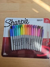SHARPIE Permanent Markers Fine Point 32 Count Multi Colors