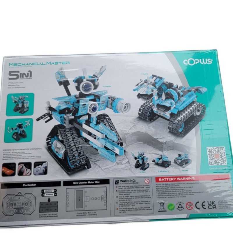 Coplus 5 in 1 STEM Robot Building Kit, App & Remote Control Cars Building Toy...