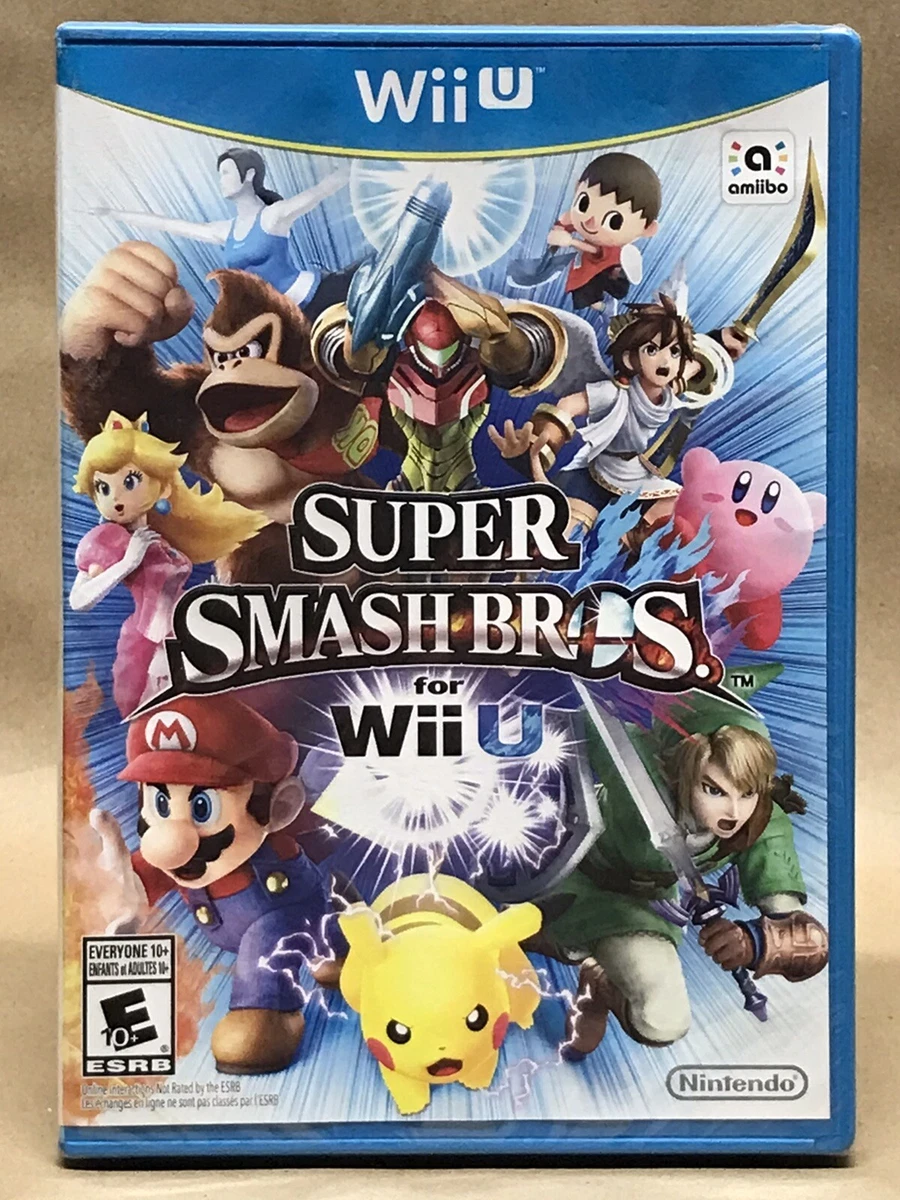 Super Smash Bros Wii NOS - Wii U SUPER SMASH BROS - COMPLETE W/ MANUAL COVER ART - FACTORY SEALED