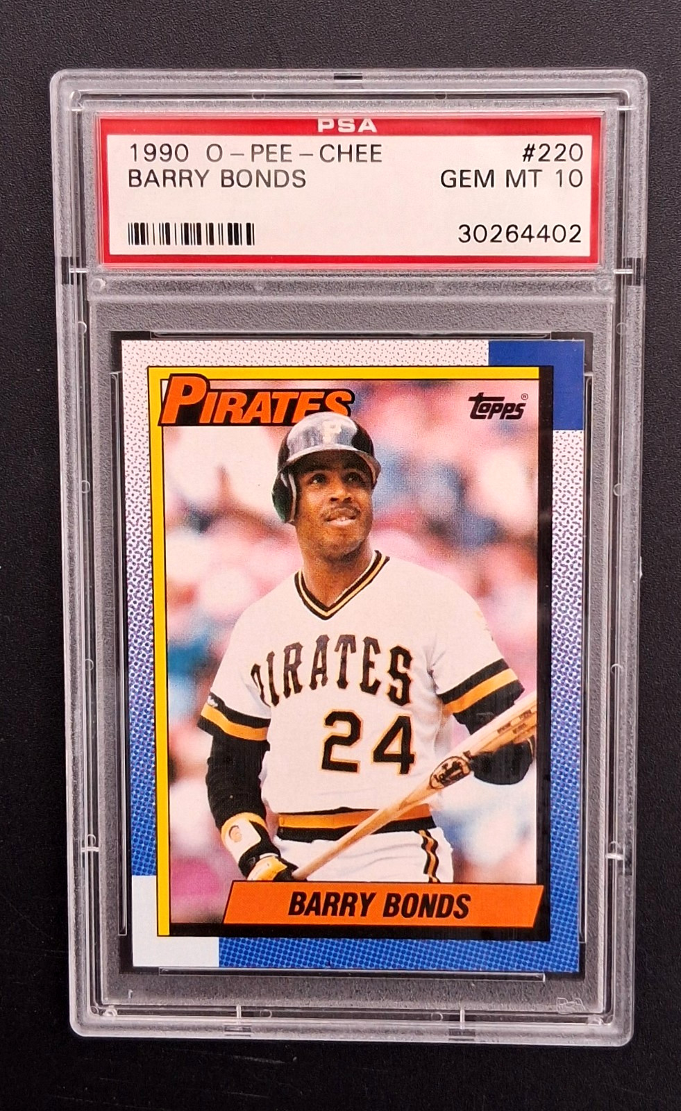 1990 O-PEE-CHEE #220 BARRY BONDS PIRATES PSA 10