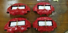 Corvette 65-82 s/s/s o-ring disc brake calipers red powder coat NO CORE CHARGE