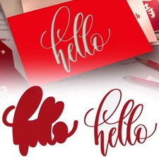 1 Pc Silver Hello Words Metal Die Cuts for DIY Scrapbooking Photo Album Card