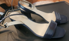 WOMENS NINE WEST  STRAPPY HEELED SANDALS NAVY BLUE  SIZE 11M