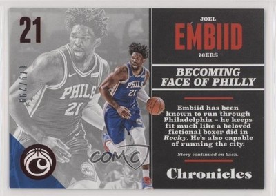 2017-18 Panini Chronicles Red 179/299 Joel Embiid #47 o9f