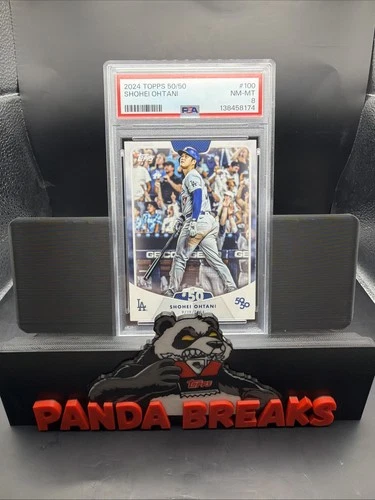 2024 Topps 50/50 - Shohei Ohtani - 50th HR Card #100 - Dodgers - NM-MT PSA 8