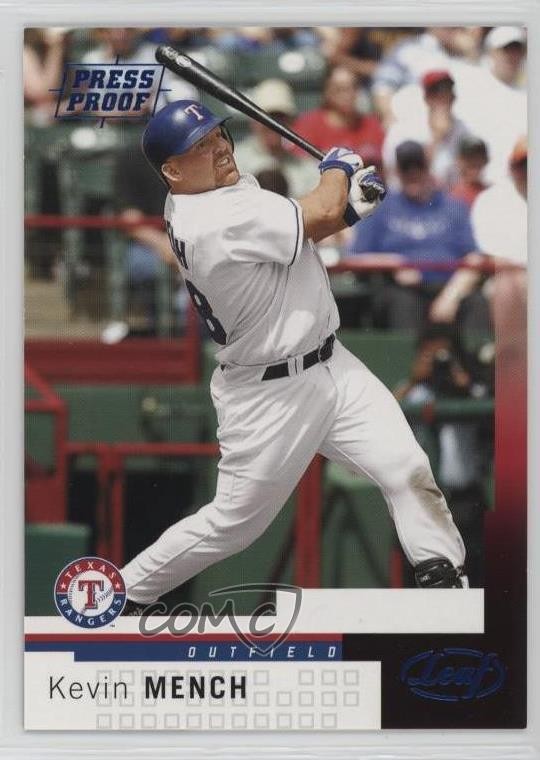 2004 Leaf Press Proof Blue /100 Kevin Mench #87 Auto u9x