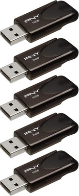 16GB Attaché 4 USB 2.0 Flash Drive 5-Pack