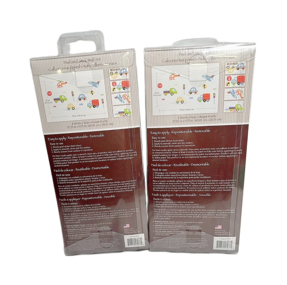 Lote de 2 arte de pared Koala Baby “On the Road” 💥 pelar y pegar decoración de guardería NUEVO Foto 2 de 2