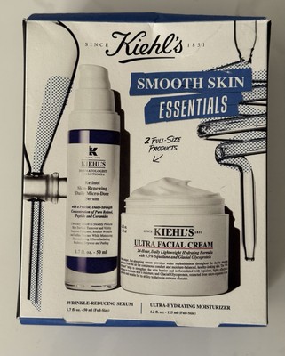 Kiehl s Smooth Skin Essentials Set-Fullsize: Micro-Dose Serum+Ultra Facial Cream