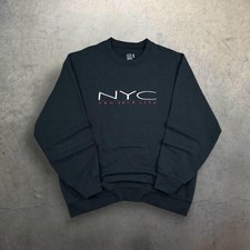 New York City Embroidered Navy Blue NYC Crewneck Size Large