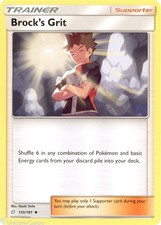 Brock's Grit 135/181 : Uncommon Mint/Near Mint Pokemon Card : SM09: Team Up