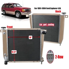 Aluminum 2 Row Radiator For 1985-94 Mazda B4000 Ford Explorer Ranger 3.0-4.0L V6