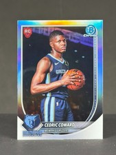 Cedric Coward 2025-26 Bowman Chrome NBA RC Red Rookie Badge Refractor Grizzlies