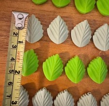 Leaf Shape Craft Beads Green Gray DIY Jewelry Making Supplies