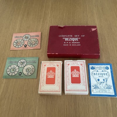 Bezique Vintage Kartenspiel komplett H.D.G Serie W.B Tattershall Ltd.