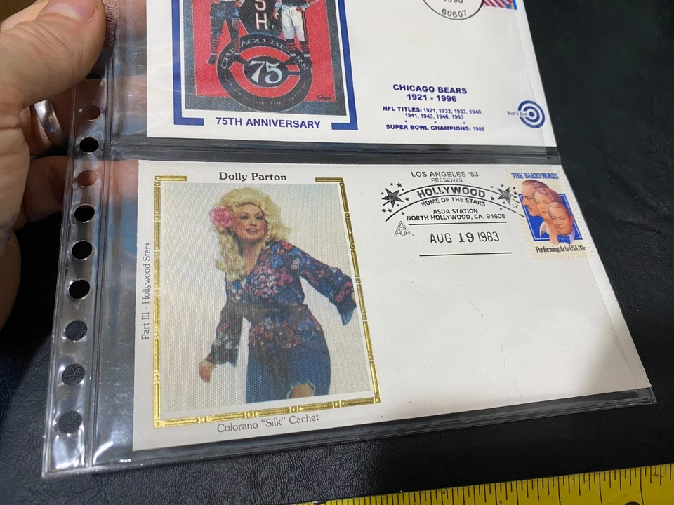 Stamped Envelope cachet art lot of 3: Mike Ditka HOF Bears Dolly Parton - Image 4 of 4