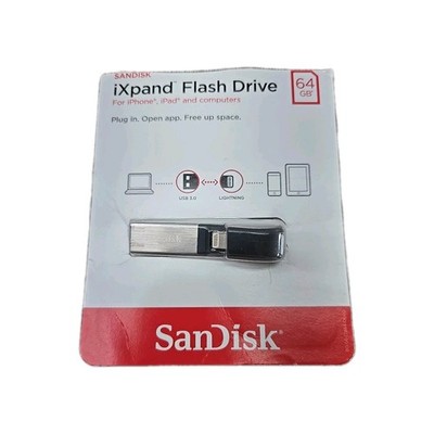 SanDisk iXpand 64GB Flash Drive for iPhone Lightning Port to USB