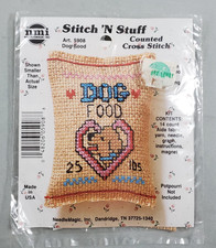 Needlemagic Stitch N Stuff Cross Stitch 5908 Dog Food Potpourri Sachet Small Vtg