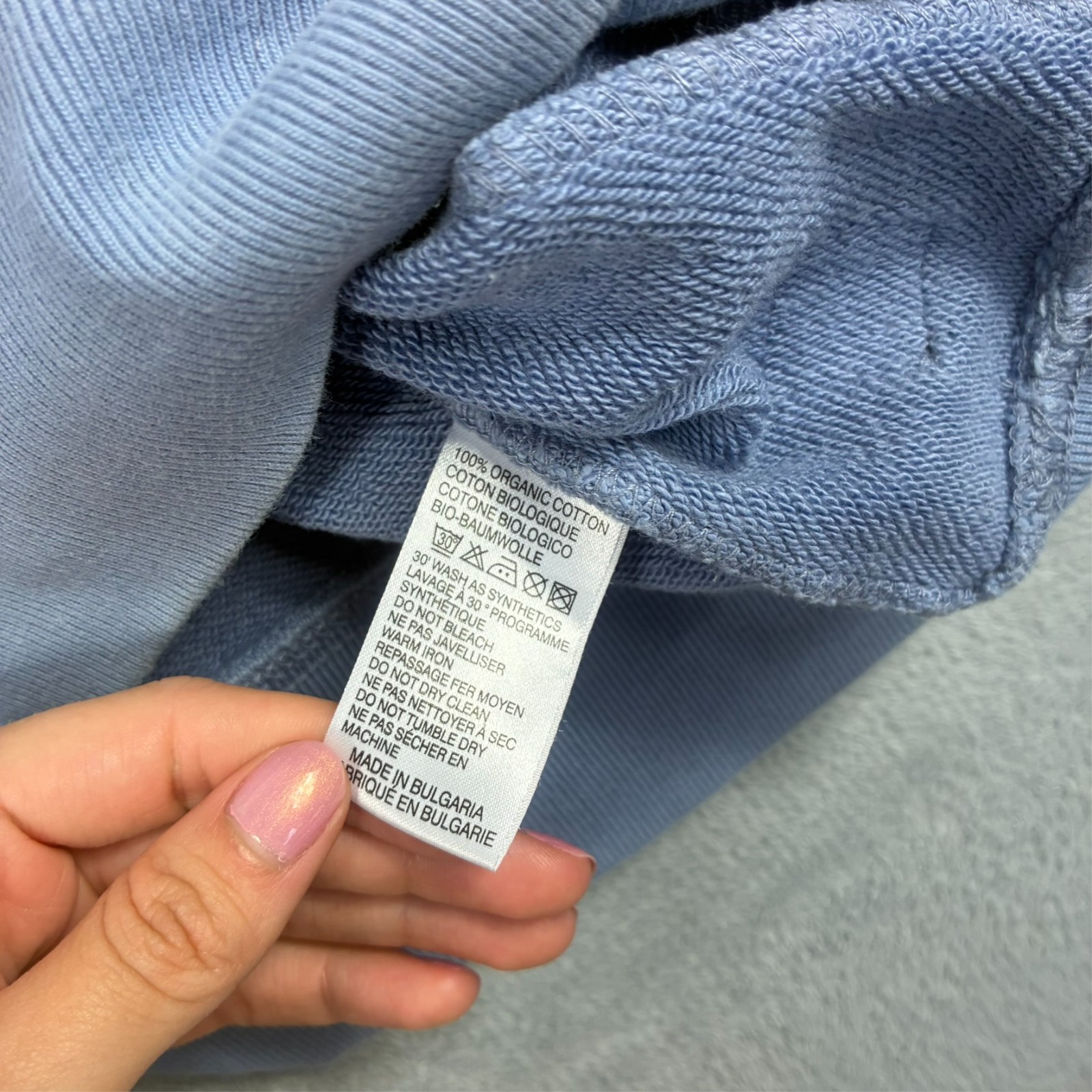 VTG PS Paul Smith Light Blue 100% Organic Cotton Size Medium Pullover Sweatshirt image 6