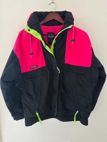 Columbia Vamoose Vintage 90’s Ski Jacket Shell Only Pink Black Size Large Women