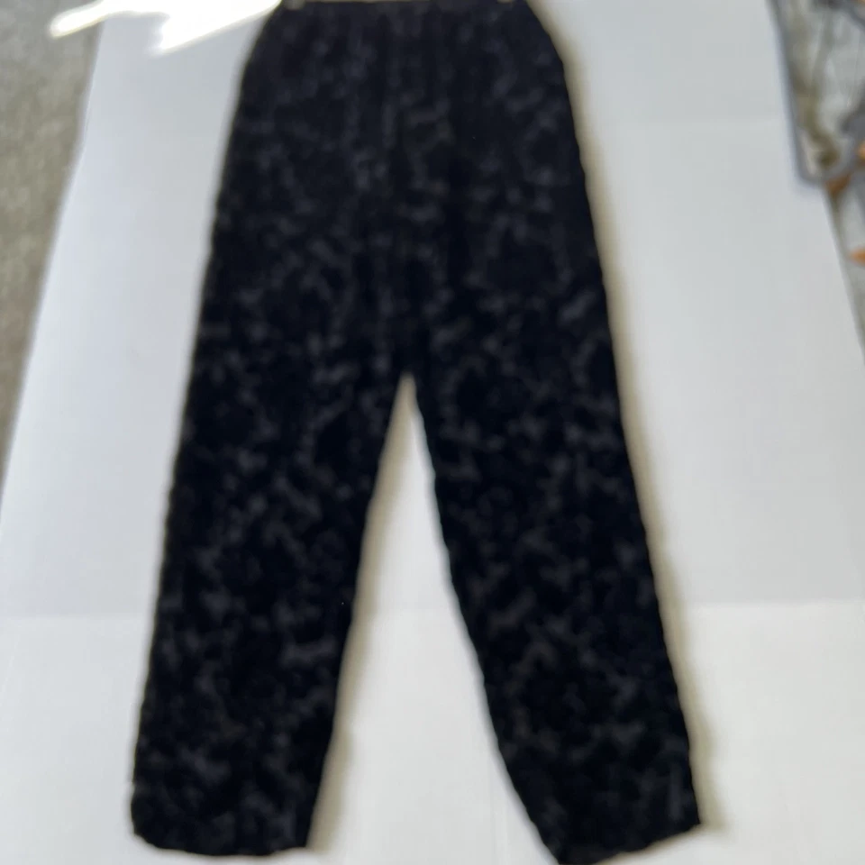 Pantalones rectos Karen Kane talla 4 negros Burnout florales💖 Foto 3 de 4