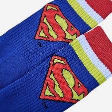 Men's Superman Athletic Crew Socks - Blue 6-12