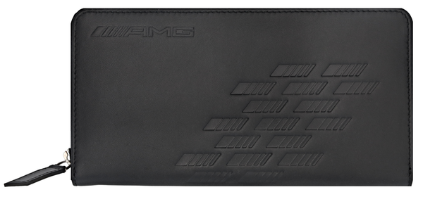Mercedes Amg Original Damen GeldböRse 20X10Cm Rindleder Schwarz Rdif Schutz Neu-image