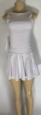Rolla Coster Mini Dress White Pin Stripe Extra Small