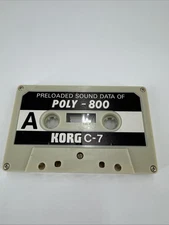 Korg C-7 Preloaded Sound Data for Poly-800 Synthesizer Cassette.