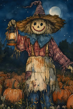 Scarecrow Magic 50 Piece Mini Halloween Wooden Jigsaw Puzzle