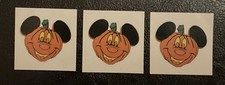 Lot of 3 Disney MICKEY MOUSE HALLOWEEN PUMPKIN MINI TEMPORARY TATTOOS