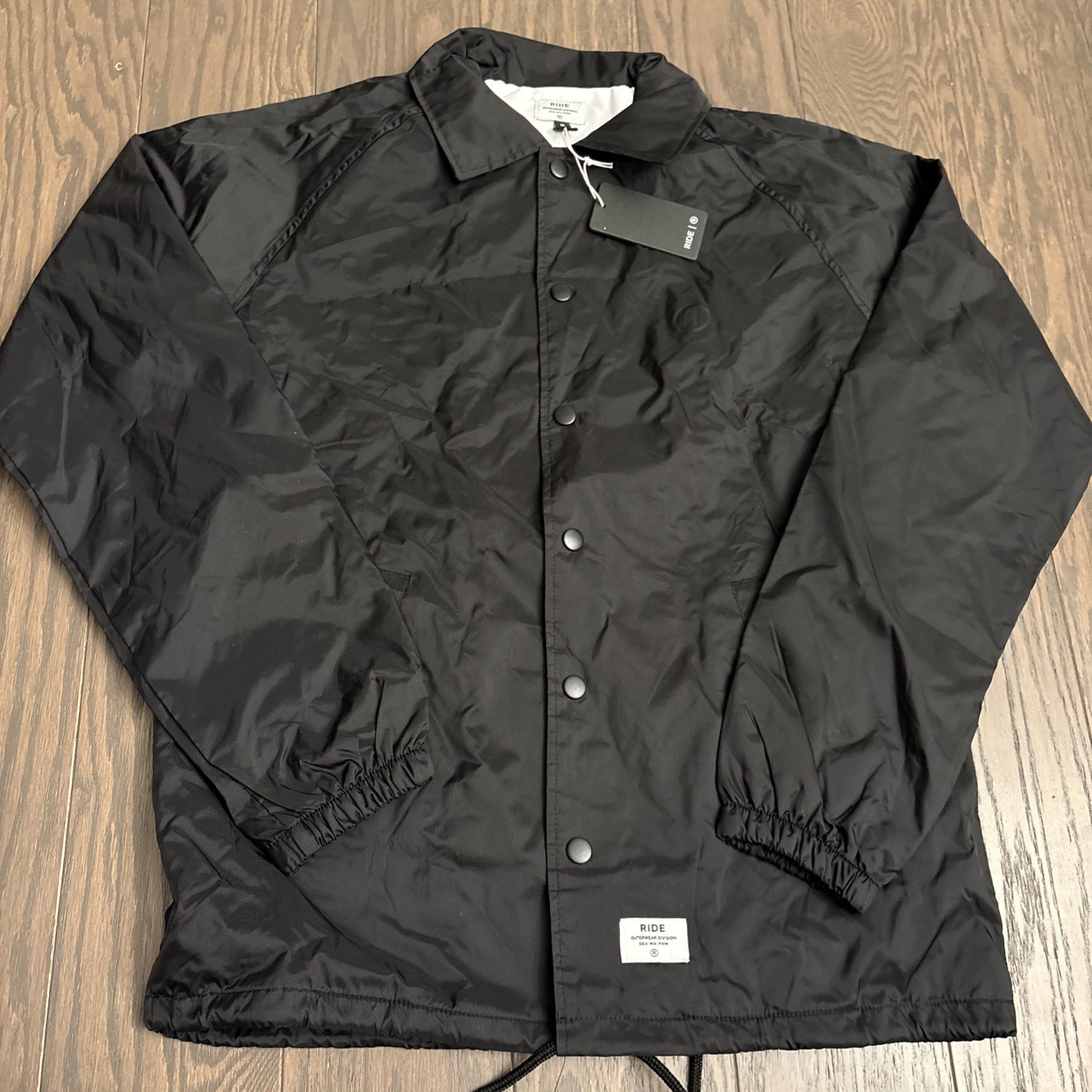 NWT Ride Snowboards Snow Boards Button Jacket Windbreaker Outdoor Black Small S
