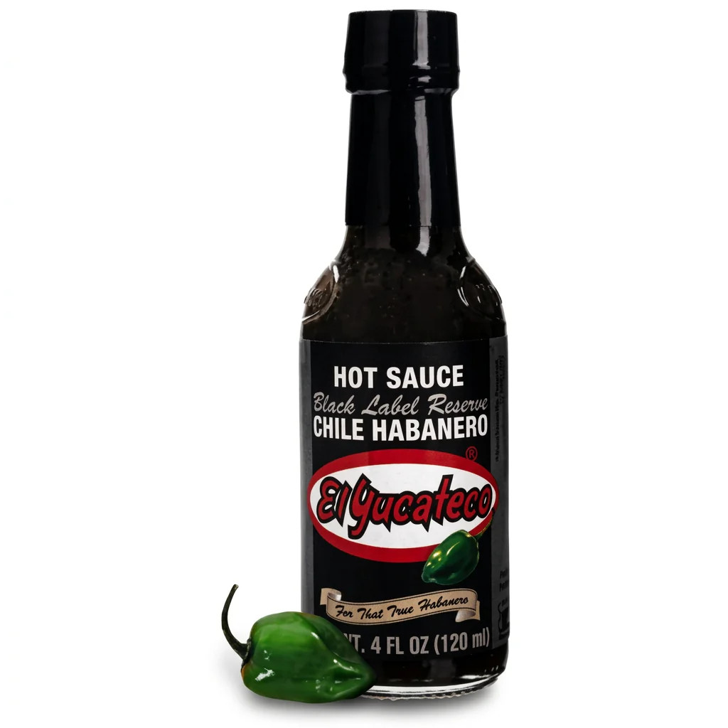 El Yucateco Habanero Black Label Reserve Hot Sauce 120ml Mexican