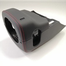 CUBIERTA COLUMNA DIRECCIÓN CUERO NEGRO Y ROJO PORSCHE 911 991 991.2 981 982 718 CXX