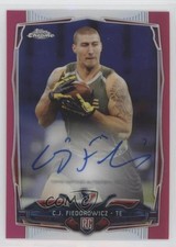 2014 Topps Chrome BCA Pink Refractor Rookie 29/75 CJ Fiedorowicz #131 Auto e6p