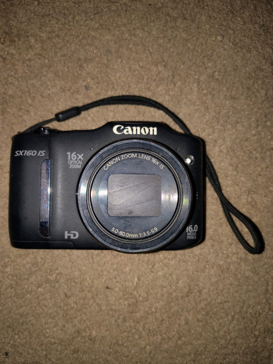 Canon PowerShot SX160 IS Digital Camera 16MP, Black, Optical Zoom